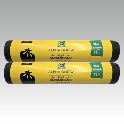 Garbage Bag 120 x 140 cm (79 gallons), Black, 10 pcs per roll x 2 rolls
